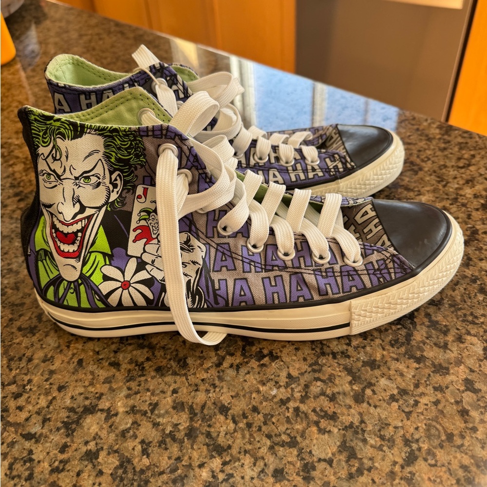 Converse Batman Joker High-Top Sneakers 7 men’s 9 women’s